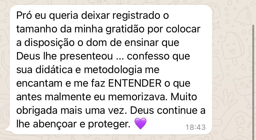 Depoimento real de aluna sobre a didática e a metodologia da professora Day Gomes